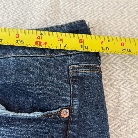 American Eagle Artist Flare Jeans Womens 18 Short Blue Stretch Boho Classic - Picture 13 of 15